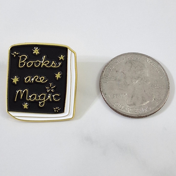 Books Are Magic Enamel Pin, Brooch, NEW - Picture 2 of 4